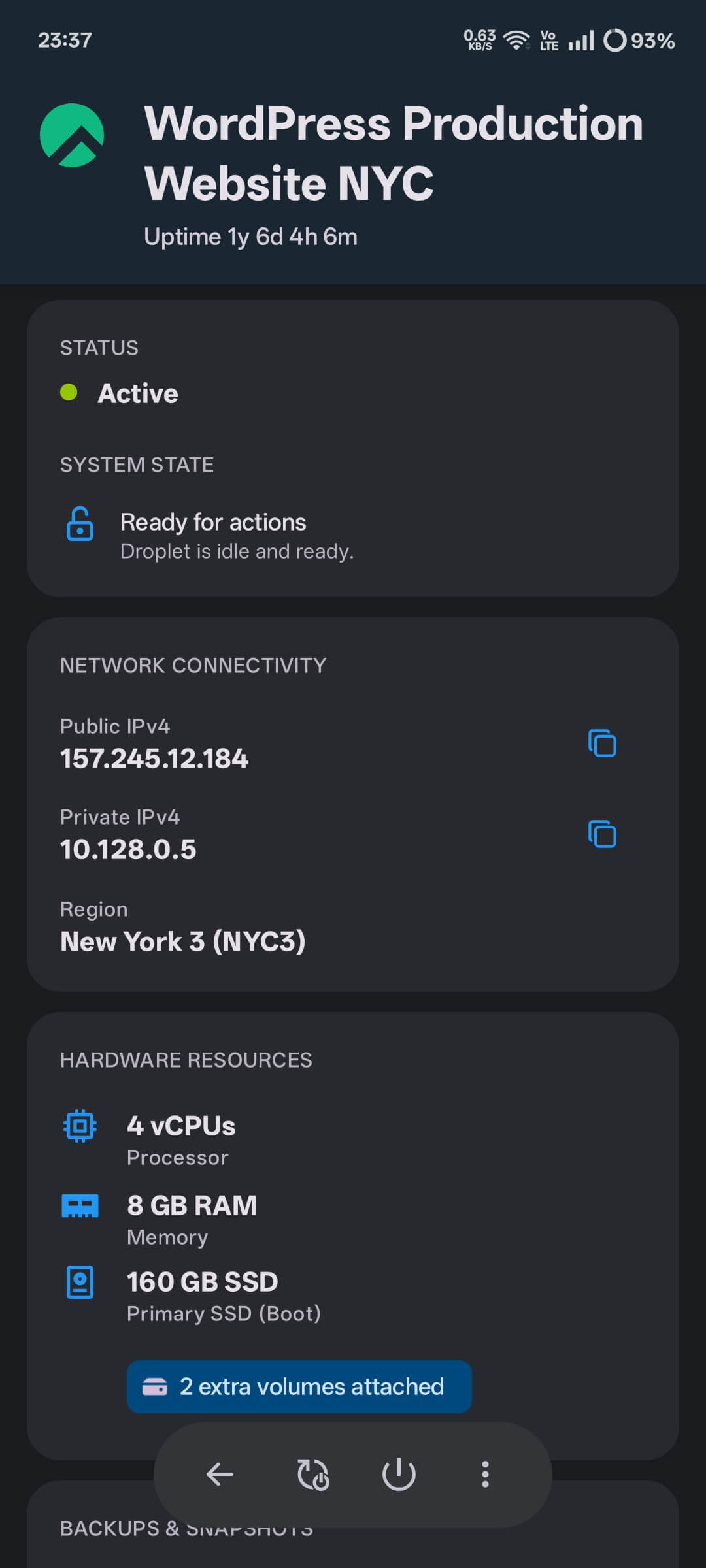 OceanNex Settings Screenshot showing API configuration